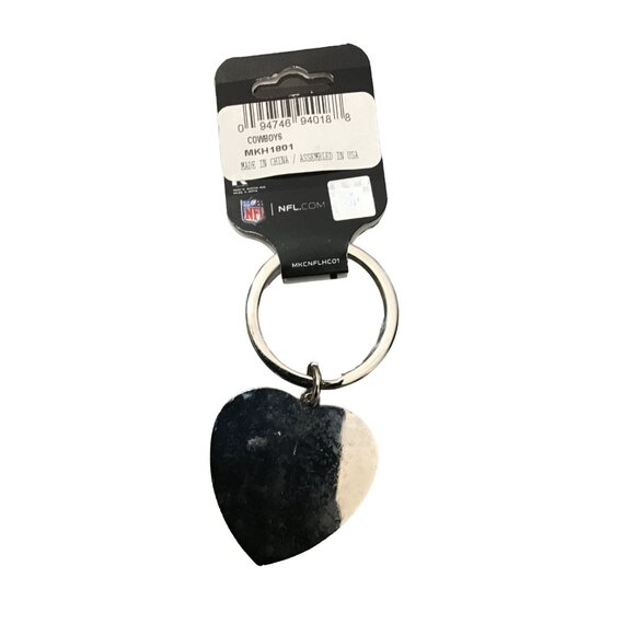DALLAS COWBOYS HEART WITH RHINESTONES AND TEAM LOGO KEY CHAIN - Picture 3 of 4